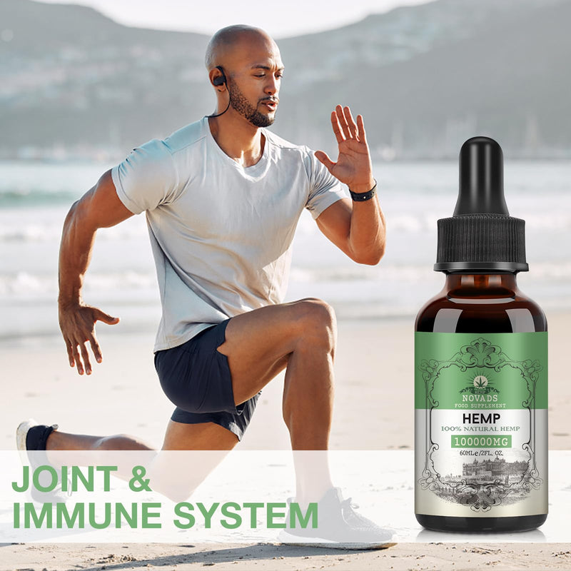 Premium Oil - 100000mg High Potency Natural Oil, Rich in Omega 3-6-9 and Vitamin C & E, Vegan, Enhanced Purity, 60ml (Pack of 2) 60 ml (Pack of 2)