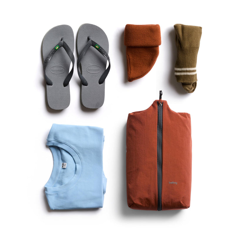Bellroy Lite Packing Caddy 8L, Travel Packing Cube - Clay | 8L travel organizer packing cube and zip-up storage solution for travel near or far