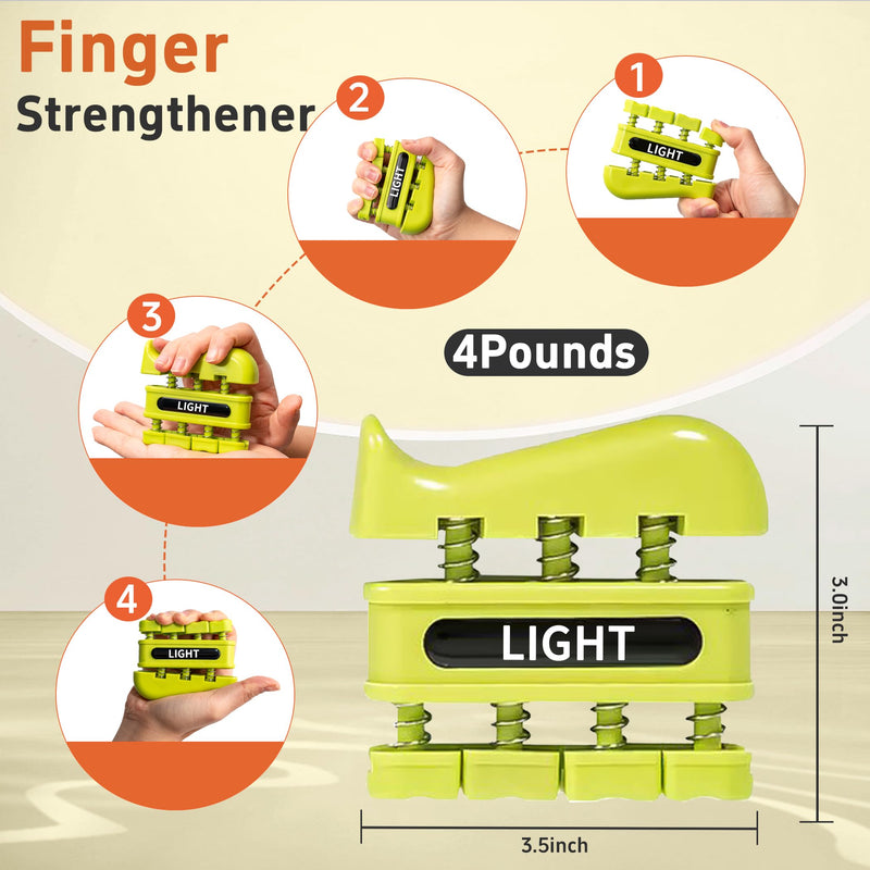 [Australia] - Grip Strength Trainer, Finger Strength Trainer for Grip Strength Training for Fingers, Wrists, and Hands for Home, Office, Gym, Climbing, Athletes, Musicians, and Therapy 