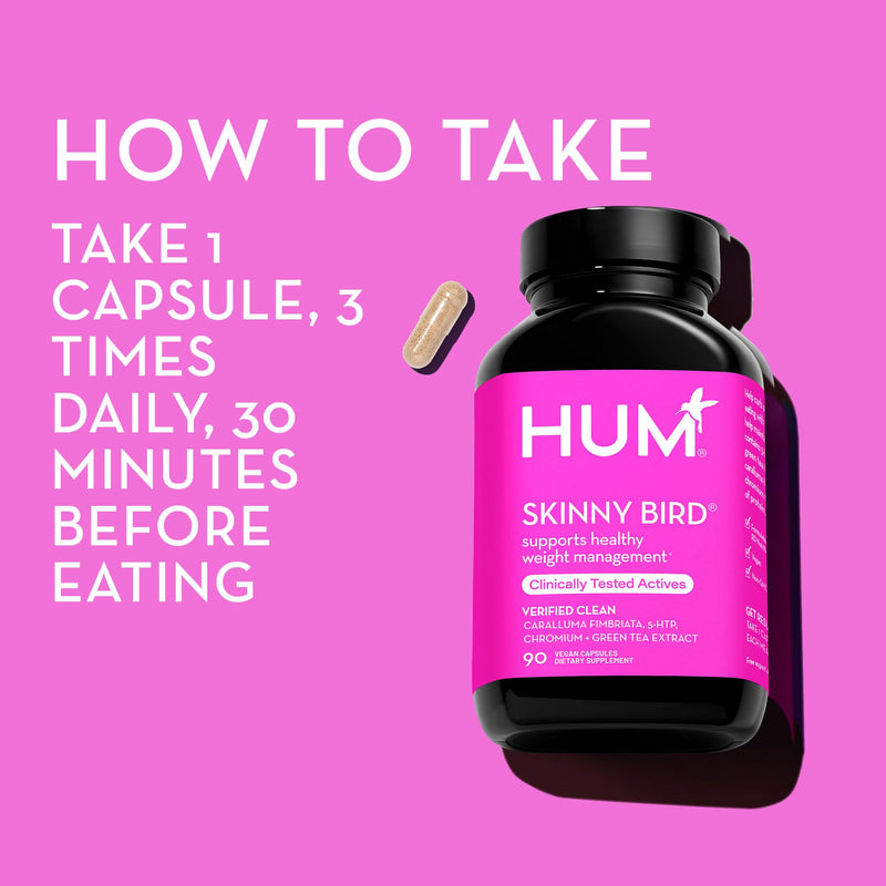[Australia] - HUM Skinny Bird - Appetite Suppressor for Women with Caralluma, Chromium, 5 HTP + Green Tea Extract (90 Capsules) 