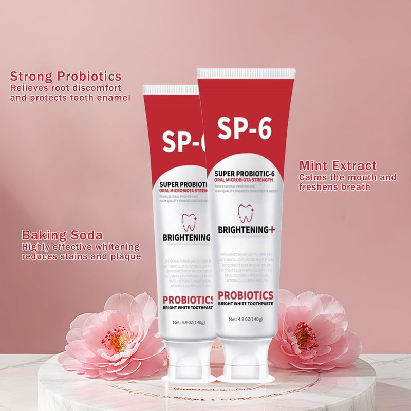 [Australia] - 2Pcs SP-6 Probiotic Whitening Toothpaste, Enhanced Formula with 6 Natural Probiotics for Teeth Whitening, Gum Health, Enamel-Safe, Fresh Breath 