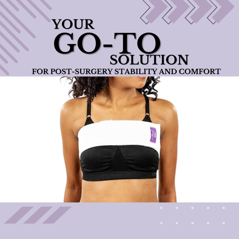 [Australia] - ContourMD Breast Band Post Augmentation ‚Äì Breast Binder for Women, Chest Compression Wrap, Post Surgery Breast Implant Stabilizer Band, Breast Augmentation Post Op Essentials ‚Äì Style S122 ‚Äì White 