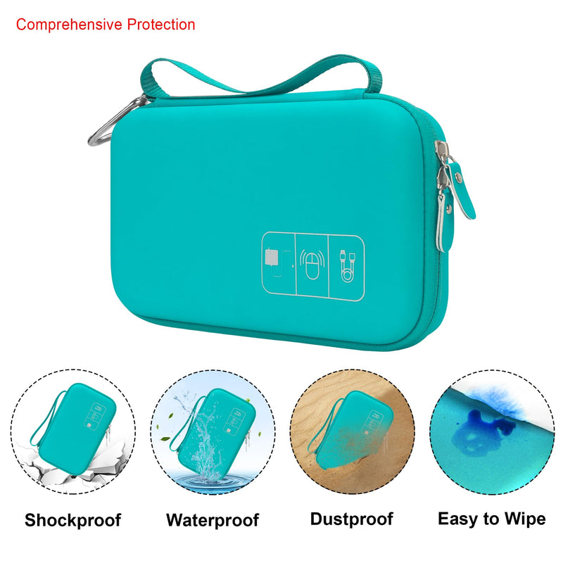 [Australia] - Elonbo Diabetic Supplies Travel Case, Glucose Meter Portable Storage Bag, Diabetic Care Kits Organizer Holder, Diabetic Supply Carrying Case for Glucose Meter Insulin Pen Blood Sugar Test Strips,Green Turquoise 