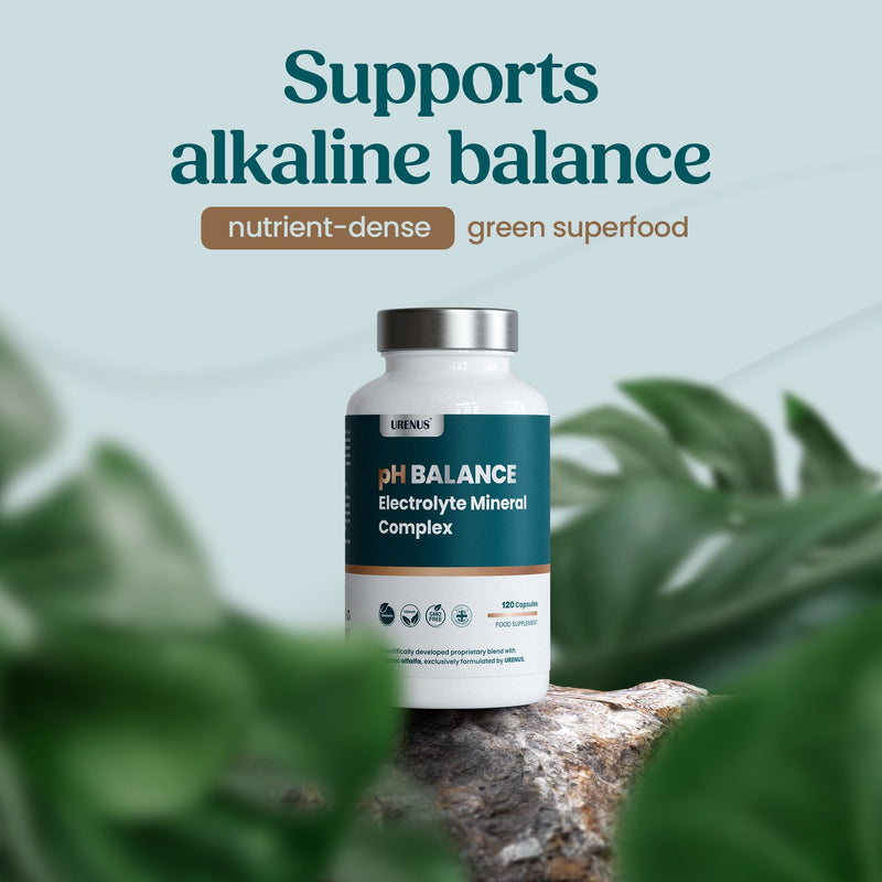 pH Balance Electrolyte Mineral Complex with Organic Alfalfa – Magnesium, Potassium, Calcium, Zinc, Vitamin C & Vitamin D3 – Electrolyte & Mineral Supplement – 120 Capsules