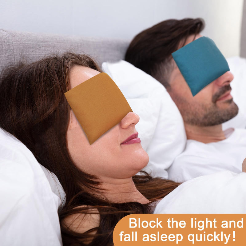 6 Pack Washable Cotton Eye Pillow Case Removable Unscented Zippered Eye Pillow Cover 9.06 x 4.53 Inches for Yoga Relaxation Sleeping Meditation Spa Migraine Relief Massage Accessories