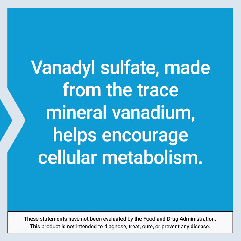 Life Extension Vanadyl Sulfate, Trace Mineral, Vanadium, Healthy glycemic Balance, Healthy Metabolism, Hormone Function, Gluten-Free, Non-GMO, Vegetarian – 100 Tablets