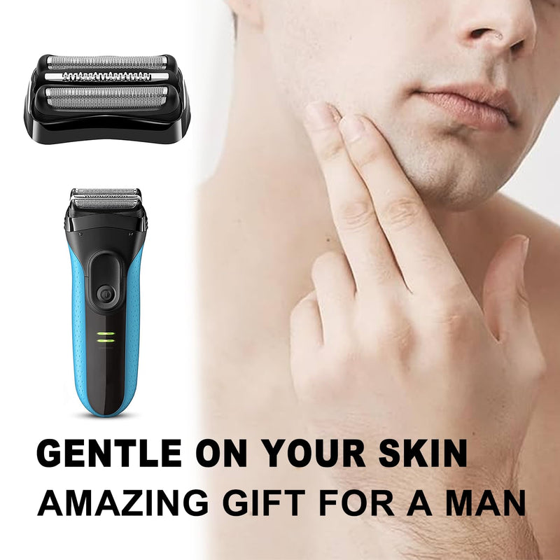 2 Packs 21B Series 3 Electric Shaver Replacement Head Compatible with Braun Series 3 Foil Shaver Replacement Heads 21b 3010s, 3040s,5409,etc for Braun Part 21b 21B 2PACKS