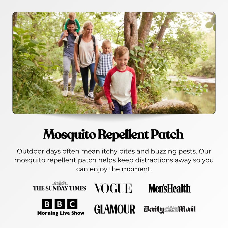 Mosquito Repellent Patch | Citronella, Peppermint, Lavender, Eucalyptus (Pack of 18)