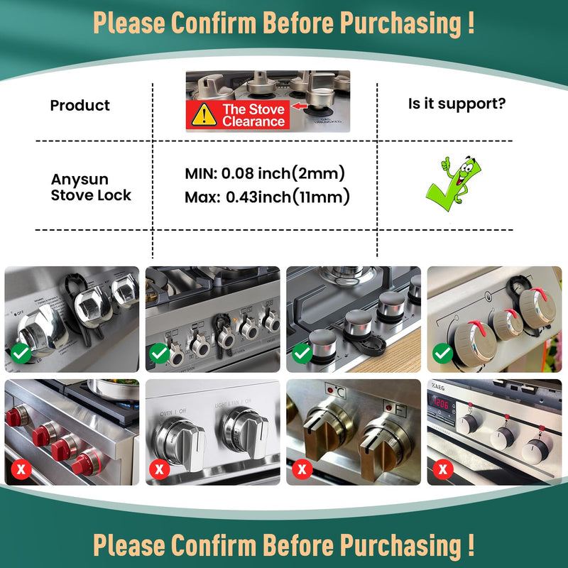 [Australia] - Gas Stove Safety Knob Lock, Baby Proof Stove Oven Locks, Kids Proof Stove Guard, Clear (Pack of 5) Black 