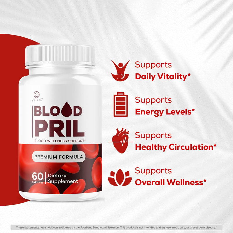 (3 Pack) Blood Pril Capsules - Official BloodPril Pills Advanced Premium Support for Maximum Strength with AllNatural Ingredients Vitamins for Overall Health & Wellness, 180 Capsules for 3 Months