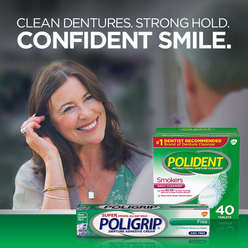 Polident Smokers Denture Cleanser Tablets - 84 Count 84 Count (Pack of 1)
