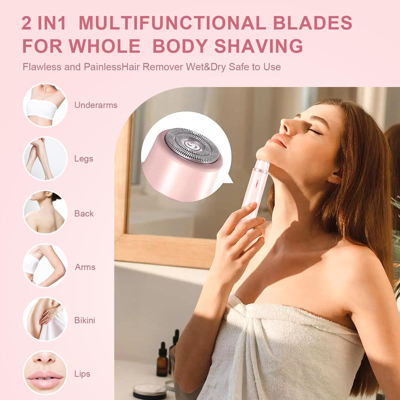 [Australia] - 2026 New Bikini Trimmer for Women,Dermave Bikini Shaver,2-in-1 Electric Razors for Women(Pink) Pink 