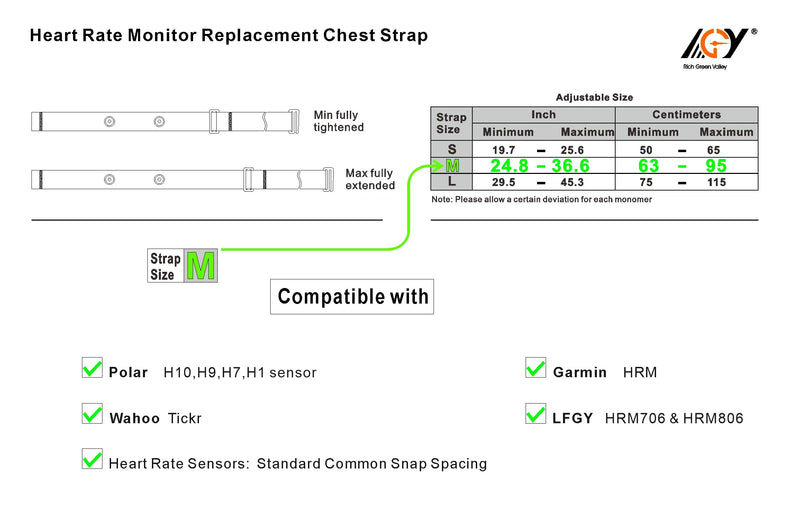 [Australia] - Heart Rate Monitor Pro Chest Strap Fits for Polar H10 H7 H1 Wahoo Tickr Garmin HRM Soft HR Sensor Large Gray 1 