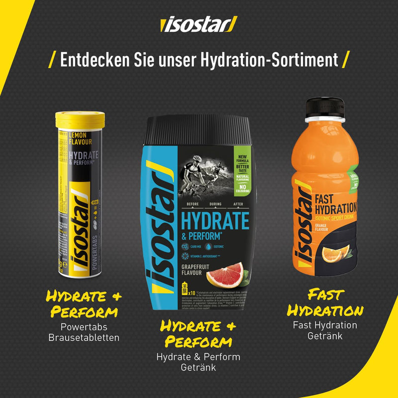 [Australia] - Isostar - Hydrate & Perform Powertabs with orange flavor - effervescent tablets for isotonic drinks - 10 tablets - 190908 Orange 