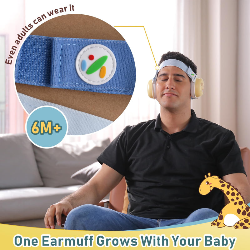 [Australia] - 25dB Noise Cancelling Baby Earmuffs for 6+ Months CPC/CE/CE Certified, Ultra Lightweight & Adjustable - Protect Sleep on Airplanes, Concerts & Outdoor Trips - Must - Have Travel Gear 