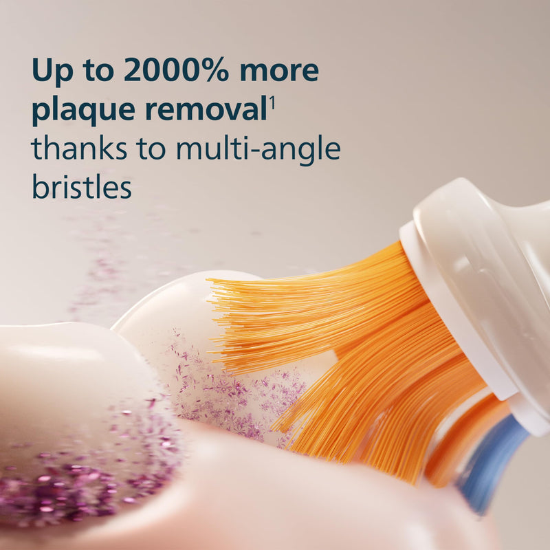 Philips Sonicare A3 All-in-One Brush Heads, 2-Pack, 6 Month Supply, White | 2000% More Plaque Removal¹, 100% Whiter Teeth², BrushSync Reminder, Up To 62,000 Bristle Movements Per Min, HX9092/77 1 Count (Pack of 2)