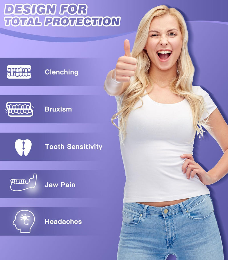 [Australia] - Mouth Guard for Women,2 Sizes (4 Pack) Mouth Guard for Grinding Teeth at Night,Night Guards for Sleeping 2 Sizes (4 Pack) 