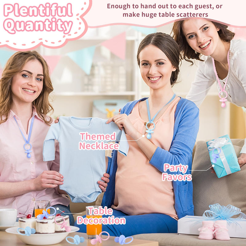 [Australia] - 36 Plastic Pacifiers for Baby Shower Game, 2.75‚Äô‚Äô Baby Shower Pacifiers, Pink Pacifiers Baby Shower Decoration DIY, Gender Reveal Party Table Scatter/Baby Shower Party Favors (Pink) 2.75'' Pink 36pcs 