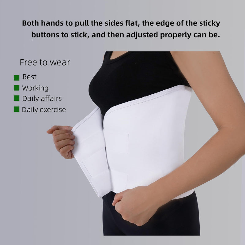 Broken Rib Brace for Women and Man, Rib Compression Wrap, Postoperative Recovery from Rib Fracture (M) Medium