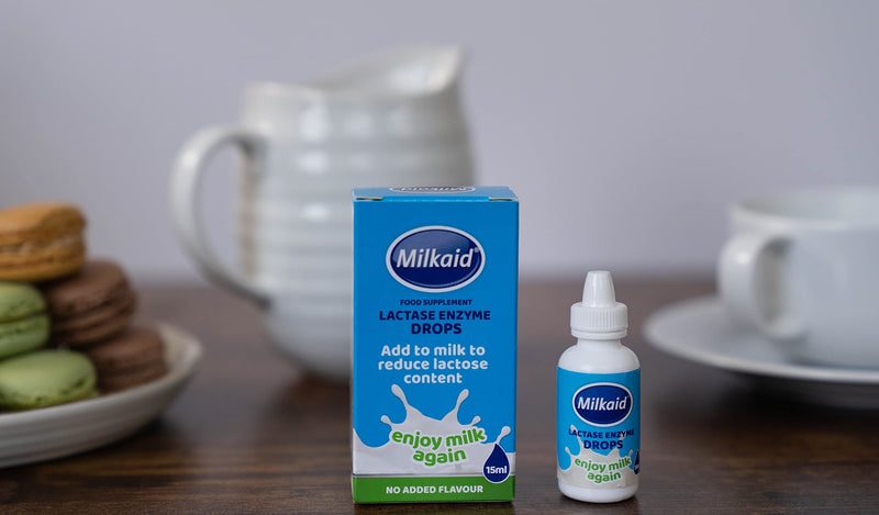 [Australia] - Milkaid Lactase Enzyme Drops for Lactose Intolerance | Prevents Gas, Bloating & Diarrhea | Fast Acting Dairy Digestive Supplement | Gluten Free & Vegetarian | No Artificial Flavor | 0.5 Fl Oz (1) 1 