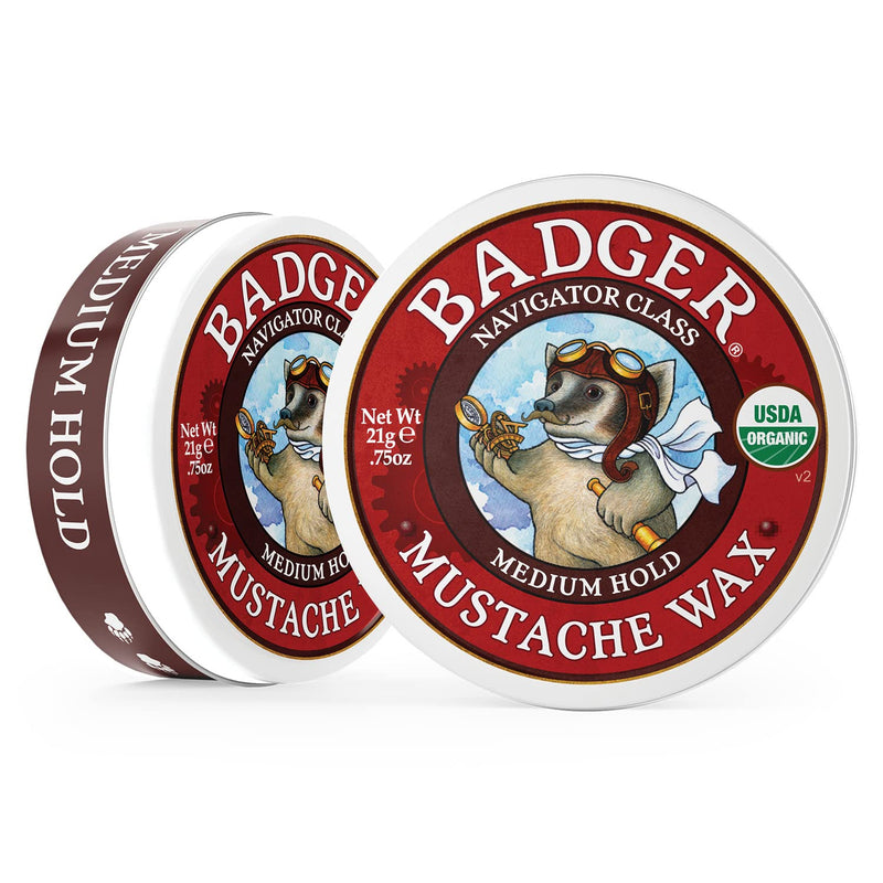 [Australia] - Navigator Class Man Care Man Mustache Wax Badger .75 oz Tin by Badger 