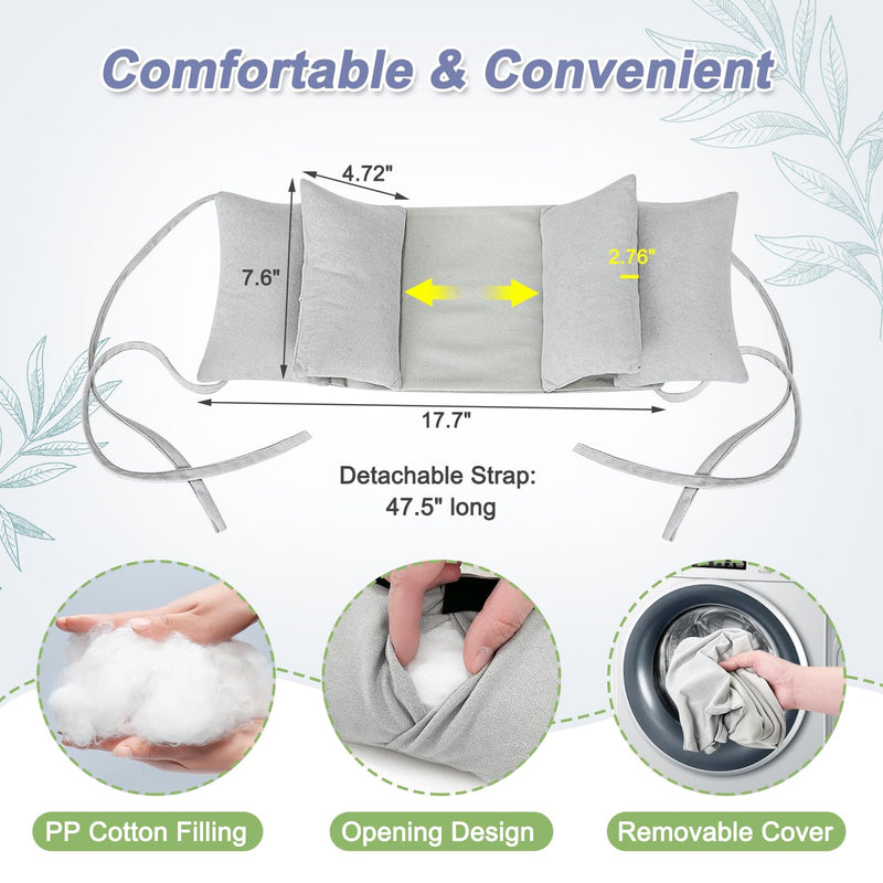 [Australia] - Mybow Beauty Pillows for Sleeping Anti Aging Wrinkle Face Surgery Sleep Upright Pillow Back Training Neck Stabilizer Face Wrinkle Prevention Head Straight Immobilizer Positioning Wedge Support Pillows Grey 