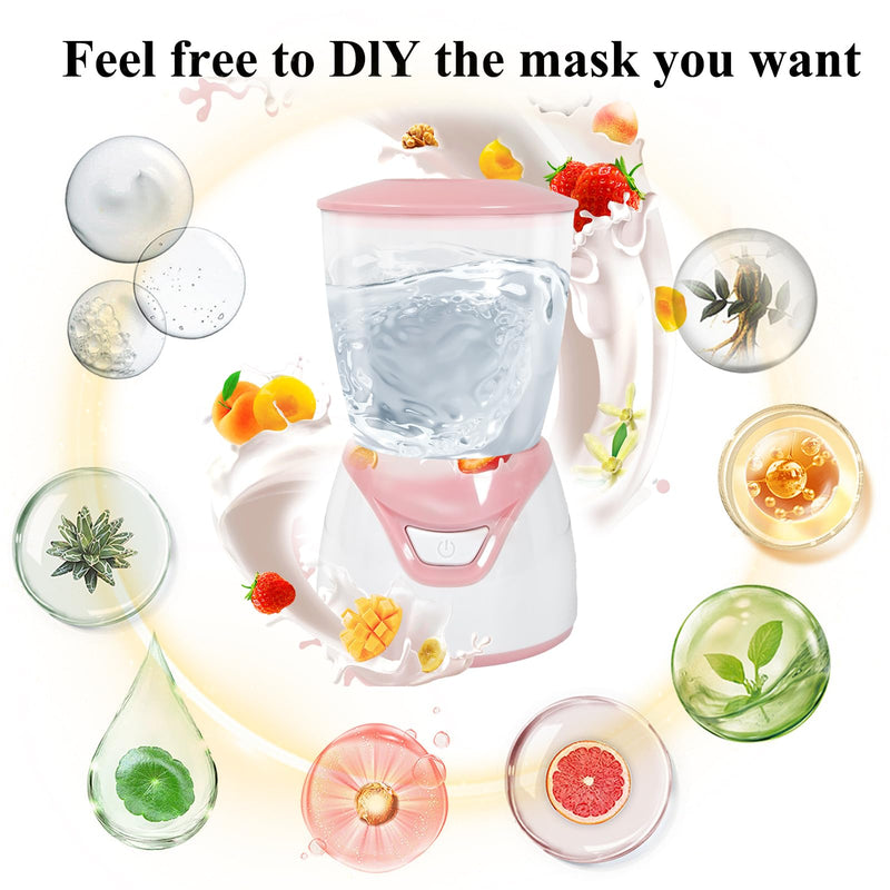 [Australia] - Facial Mask Machine, Mini Face Mask Maker, Fruit Vegetable Home Automatic DIY Skin Food Sheet Cream Mask SPA Care, Beauty Machine for Facial/Eye, with Mask Molds, 001 #001 