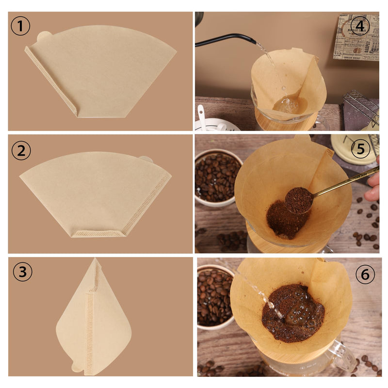 [Australia] - 160 Count #4 Cone Coffee Filters 8-12 Cup Disposable Coffee Filters 4 Cone Paper Unbleached Natural Number 4 Filters Paper Compatible with Ninja Coffee Filter, Drip and Pour Over Coffee Maker 160 