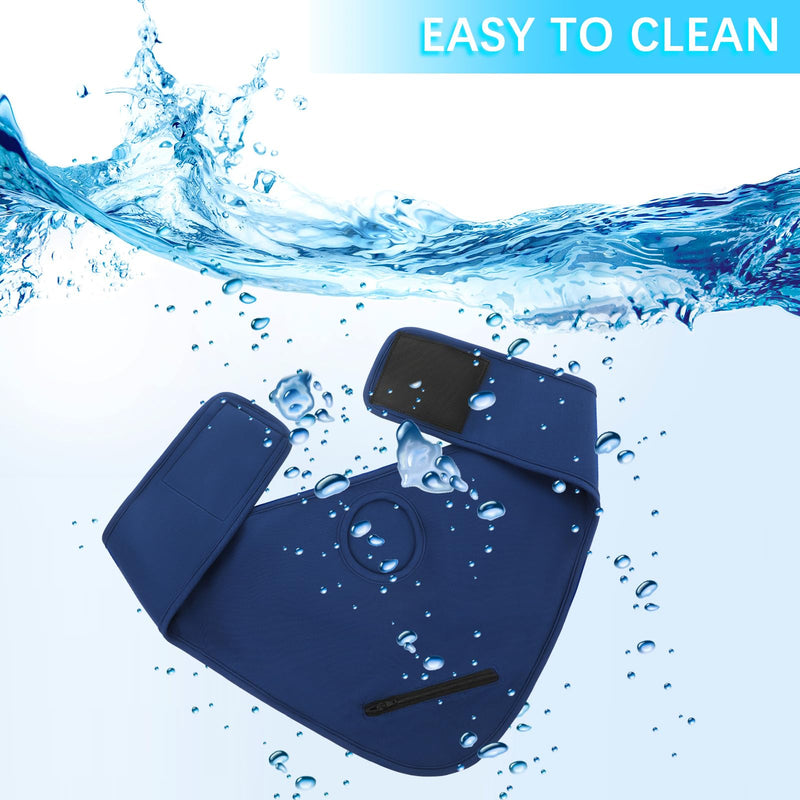 [Australia] - Liitrsh 2 Pcs Ostomy Bag Covers Colostomy Supplies Ostomy Wrap for Men Women Sport Swimming Showering Black, Dark Blue Large 