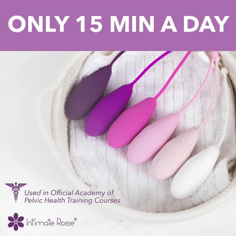 [Australia] - Kegel Exercise System - Pelvic Floor Exercises - Set of 6 Premium Silicone Kegel Exercise Weights & Control with Training Kit for Women: Beginners & Advanced (Pack of 1) Basic Kegel Set 