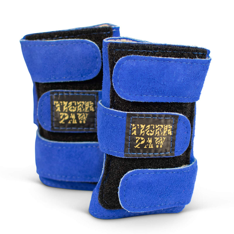 Tiger Paw Authentic Gymnastics Wrist Supports (Sold in Pairs) - Original Competition-Grade Gymnastics Wrist Guards, Wrist Support Braces, Adjustable, Made in USA Hand Wraps (Royal Blue - Extra Small)