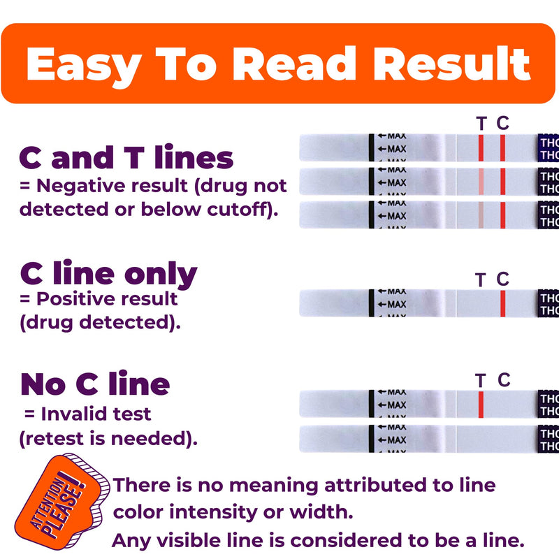 [50 Tests] EZCHECK® Highly Sensitive at Home Marijuana Drug Test Strip, THC Urine Drug Test, Easy Home Drug Test, 50 ng/ml - Fast Result in 5 mins - FSA/HSA Eligible