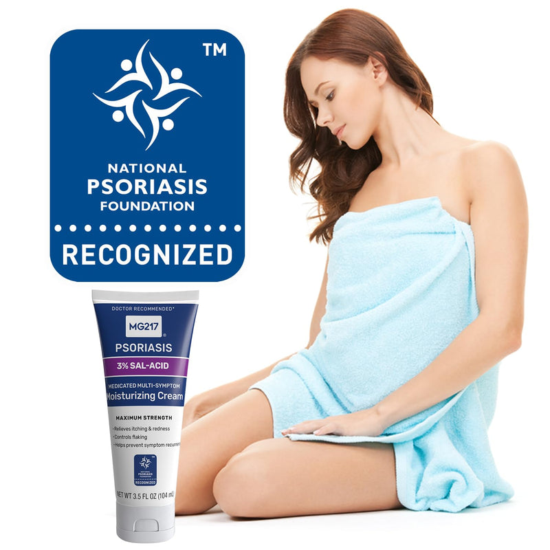 [Australia] - MG217 Medicated Moisturizing Psoriasis Cream with 3% Salicylic Acid, Multi-Symptom, Fragrance Free, 3.5 Fl Oz Pack of 1 