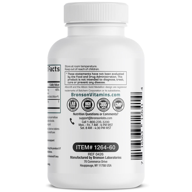 Bronson Magnesium Glycinate Plus Ashwagandha Dietary Supplement 60 Tablets | 2-in-1 Stress & Mood Support, Vegetarian, High Absorption, Gentle On The Stomach, Non-GMO, Gluten-Free, Soy-Free 60 Count (Pack of 1)