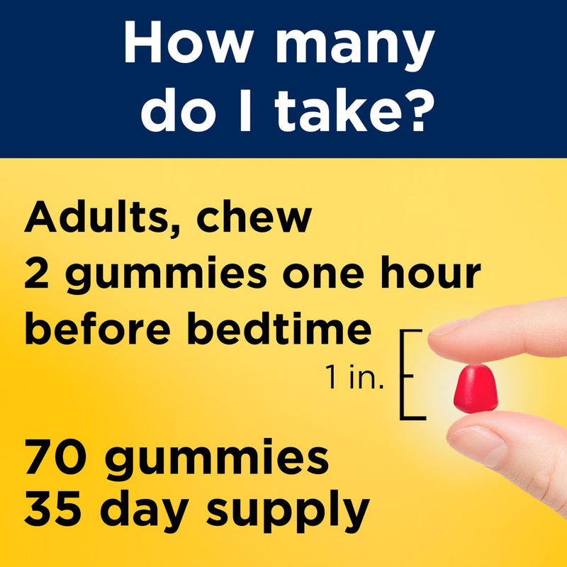 Nature Made Melatonin 10 mg per Serving Gummies, 70 Melatonin Gummies Strawberry 70 Count (Pack of 1)