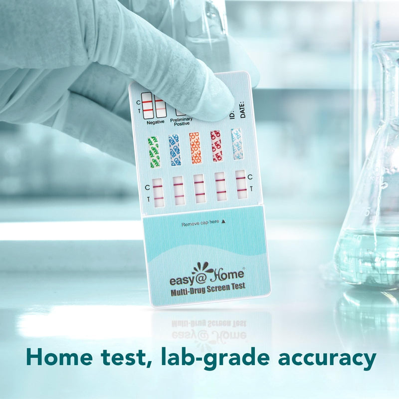 Easy@Home 5 Panel Urine Drug Test Kit, Multi Drug Screening Test, 5 Pack | THC/Marijuana, Cocaine, OPI, AMP, BZO All Drugs Testing in One - Home Use Drug Tests with Results in 5 Mins #EDOAP-754 5 Count (Pack of 1)