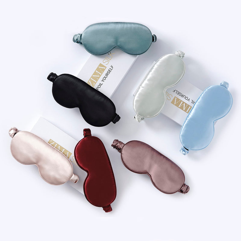 [Australia] - ZIMASILK Adjustable 22 Momme 100% Pure Mulberry Silk Sleep Mask, 3D Contoured Cup Eye Mask for Sleeping, Super Soft Breathable Blindfold, Perfect Blocks Light for Sleeping (Black) Black-adjustable 