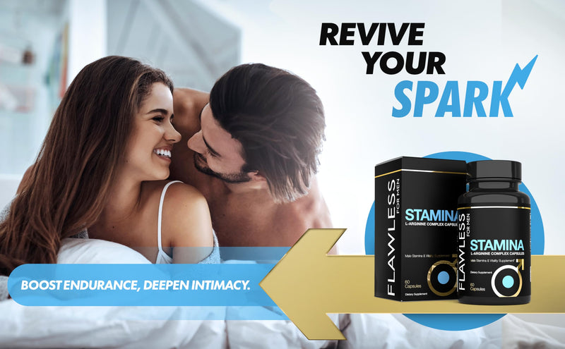 [Australia] - Stamina | L-Arginine, L -Citrulline & Nitric Oxide Supplement for Men | Promotes Male Vitality, Blood Flow and Endurance | 60 Capsules 