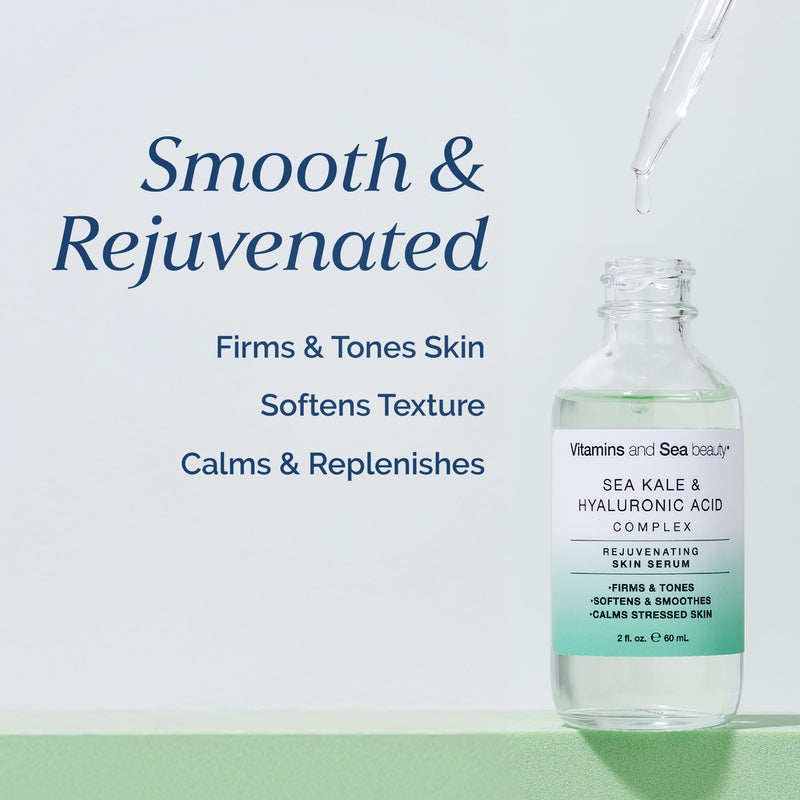 Rejuvenating Skin Serum with Sea Kale & Hyaluronic Acid – Hydrating & Calming Complex for Smooth, Radiant Skin – 2 fl oz