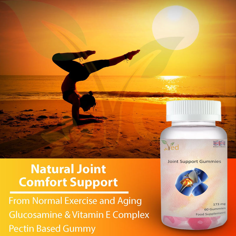 [Australia] - Ved Joint Support Supplement Gummies Extra Strength Glucosamine Gummies for Adults, Men and Women, Joint Support Gums, 173 mg Per Serving, 60 Gummies (60 Day Supply) 