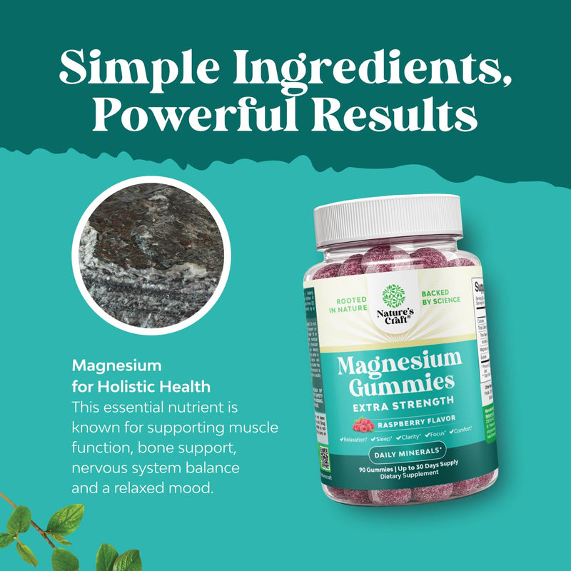 Bundle of Delicious Iron Gummies for Women and Men - Iron Supplement for Women and Men with Vitamin C for Higher Absorption and Extra Strength Magnesium Gummies for Adults - Relaxing Magnesium Citrate