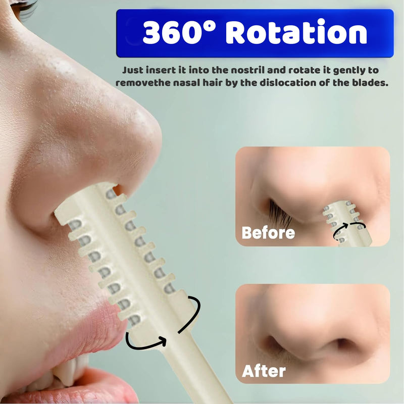 [Australia] - Auiremrti 3 piece nose hair trimmer set - double-sided nose hair knife, effective nose hair remover for men and women, practical nose razor tool 