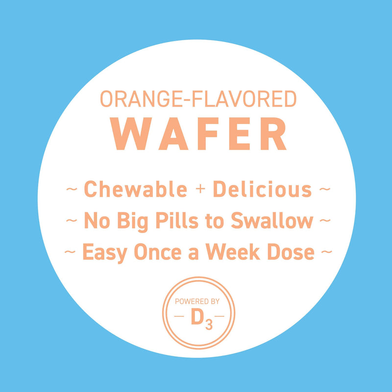 Replesta 50,000 IU Vitamin D3 Cholecalciferol, for Vitamin D Deficiency, Once-Weekly Chewable Wafer, Non-GMO, Natural Orange Flavor, 4 Pack (Pack of 2) 0.4 Ounce (Pack of 2)