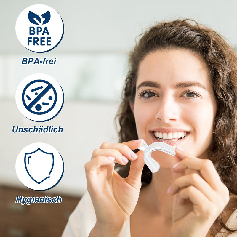 [Australia] - Scettar nighttime grinding splint, pack of 8 dental splints, mouth guard with handle, 2 sizes of grinding splints, silicone teeth splint, BPA-free anti-snoring splint, with 2 braces boxes 