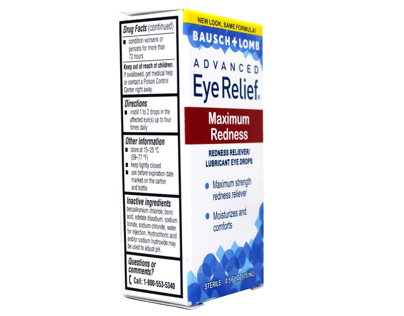 Bausch & Lomb Advanced Eye Relief Redness Maximum Relief Drops - 2 pk.