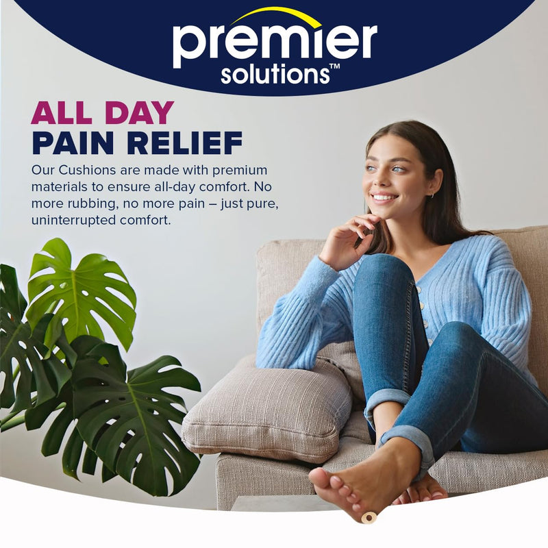 [Australia] - Premier Solutions™ Corn Cushions for Feet, Self-Stick Adhesive Foot Care Cushions to Pad and Protect Corns, 54 Count (6 Packs of 9) 