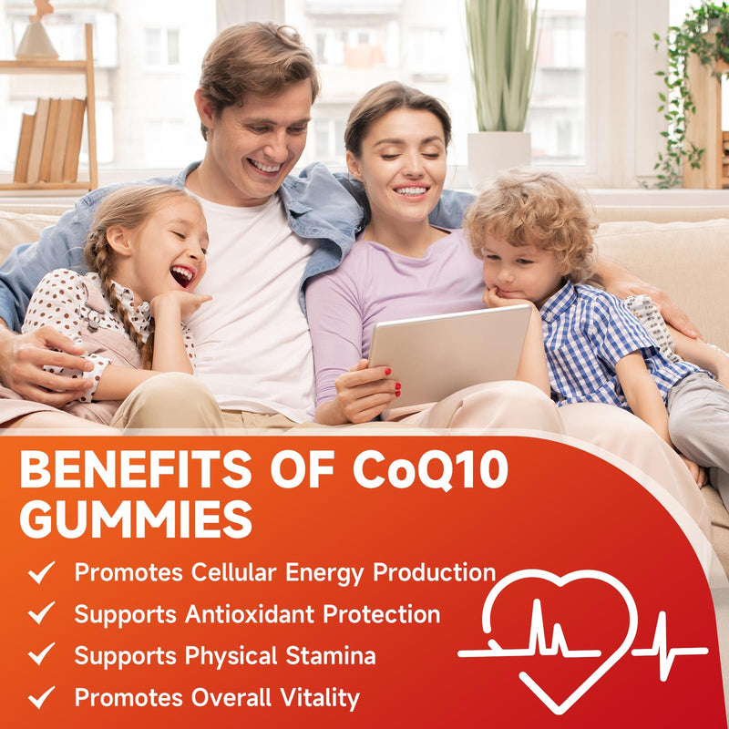 softbear CoQ10 Gummies 400mg Coenzyme Q10 Supplement for Adults, High Absorption coq10 Plus Omega-3, Magnesium, Vitamin B3 & Zinc for Cellular Energy & Antioxidant, Strawberry Flavor 120 Count 60 Count (Pack of 2)