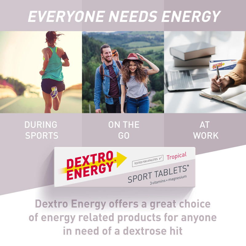 [Australia] - Dextro Energy Sport Tablets - Pack of 24 - With magnesium and vitamins (B1, B6, C) and energy booster with carbohydrates - Practically packaged and vegan 