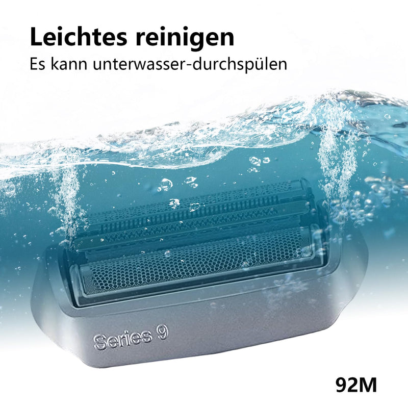 [Australia] - Replacement part for razor 92M shaving head series 9 compatible Braun electric shaver with cleaning cloth and brush supplied with electric shavers series 9 9290cc, 9291cc, 9370cc, 9293s 