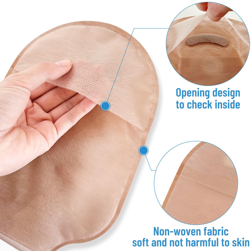 [Australia] - 22 PCS Colostomy Bags Ostomy Supplies, One Piece Drainable Ostomy Bag for Adult with Closure, 15mm-60mm Cut-to-Fit Urostomy Bag, Ileostomy Supplies for Ileostomy Stoma Care Hook and Loop Closure 